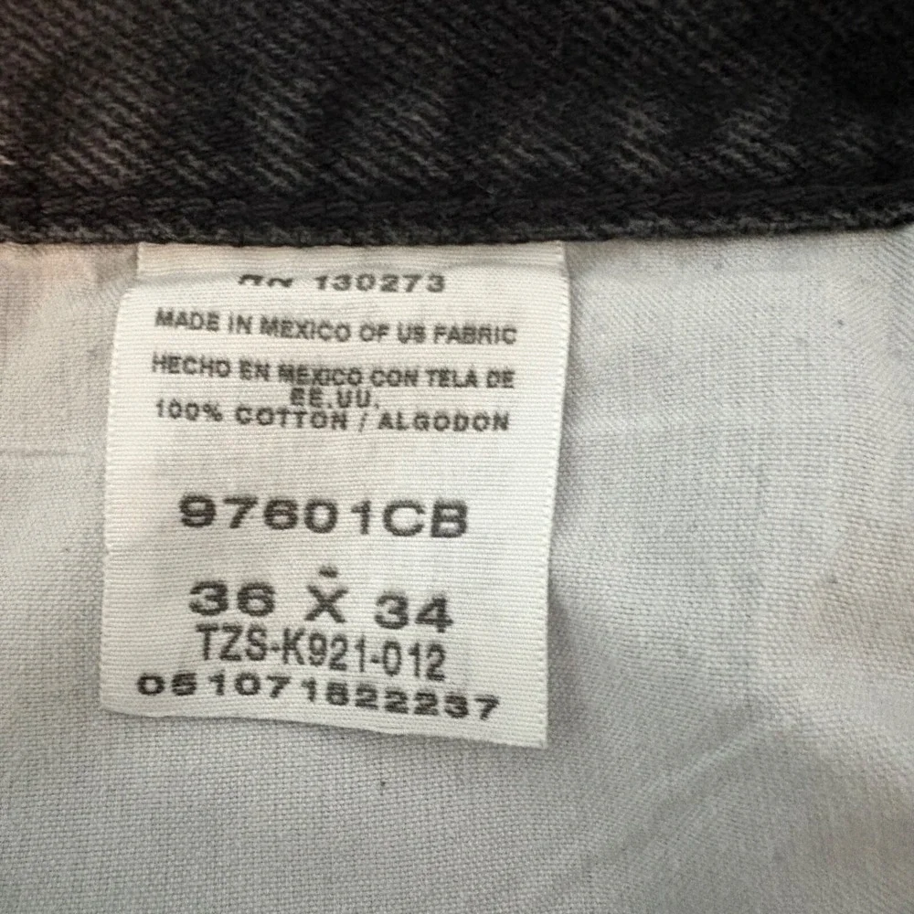 Wrangler Jeans Men's 35x32.5 (Tag 36x34) Premium Quality Black Denim Tapered leg